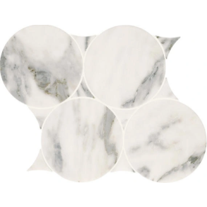 Arabescato Argento Circle - stone tile
